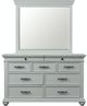 Elements International Slater Medium Grey Dresser and Mirror Set-1