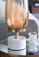 A & B Home Clear/Gold Hurricane Candle Holder-5
