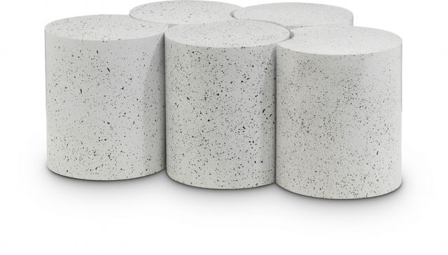 Meridian Furniture Dimple 5-Piece White 16'' Modular Nesting Coffee Table Set-3