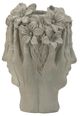 A & B Home Gray Head Bust Planter-2