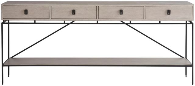Universal Explore Home™ Coalesce Barber Rolling Fog Console Table with Black Base-2