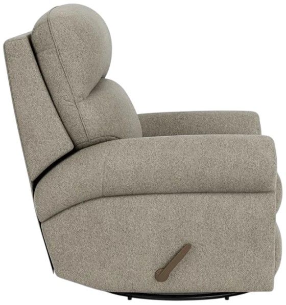 Flexsteel® Langston Silver Pebble Swivel Gliding Recliner-2