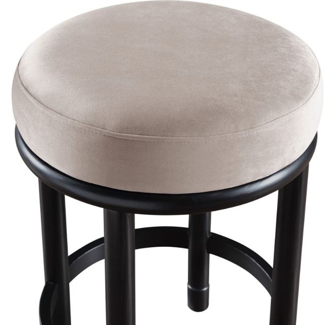 Meridian Furniture Monette Taupe/Black Upholstered Counter Stool-3