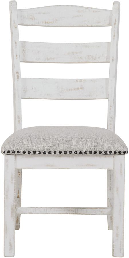 Signature Design by Ashley® Valebeck Beige/Distressed Vintage White Upholstered Dining Side Chair-1