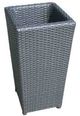 CabanaCoast® Customizable Aluminum/Wicker 17" Outdoor Planter-0