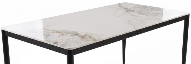 Cramco Marta Chanel Sintered Stone Top 70" Dining Table with Matte Black Base-1