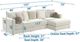 Jackson Furniture Ritzy 3-Piece Bone Right-Arm Facing Sectional and Chaise-2