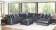 Jackson Furniture Remington 7-Piece Slate L-Shape Sectional and Chaise-1