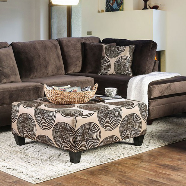 Furniture of America® Bonaventura 2-Piece Brown Right-Arm Facing Sectional and Chaise-2