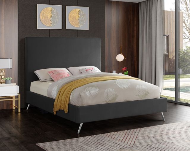 Meridian Furniture Jasmine Grey King Bed-3