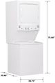 GE® Unitized Spacemaker® White Electric Laundry Center, 3.8 Cu. Ft. Washer, 5.9 Cu. Ft. Dryer-2