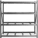 Gladiator® Hammered Granite 90" x 90" Heavy Duty Mega Rack with Four Adjustable Shelves-0