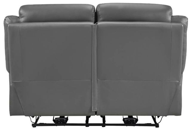 Homelegance® Laconia Dark Gray Leather Power Double Reclining Loveseat-3