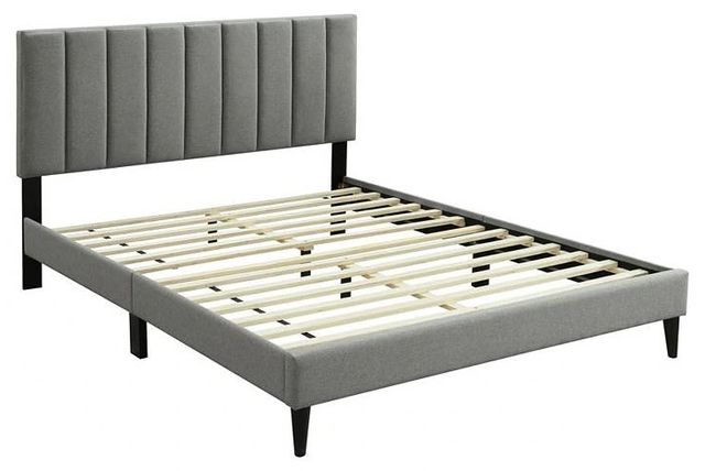 Bernards Millie Gray Upholstered Queen Panel Bed-0