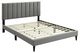 Bernards Millie Gray Upholstered Queen Panel Bed-0
