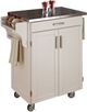 homestyles® Cuisine Cart White/Stainless Steel Kitchen Cart-0