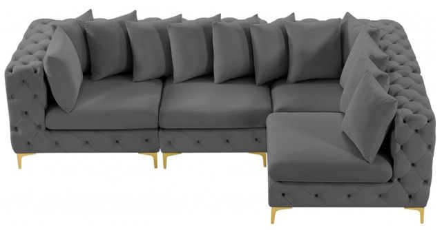 Meridian Furniture Tremblay 4-Piece Grey Modular Sectional Set-3