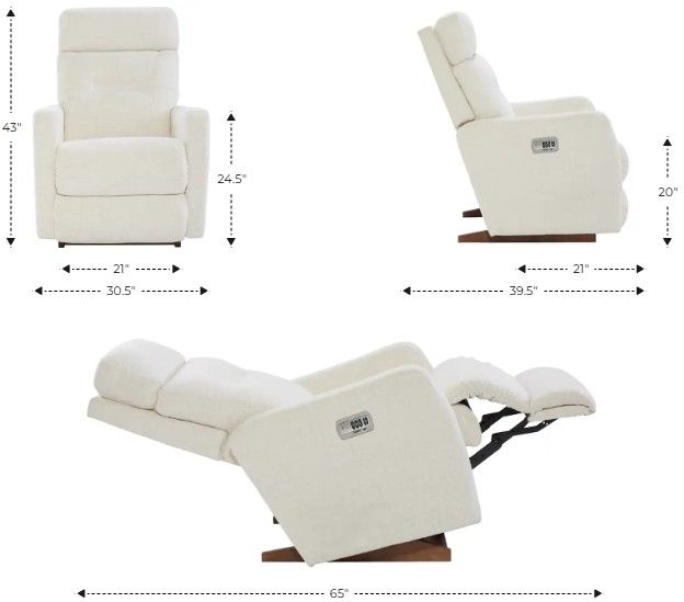 La-Z-Boy® Lennon Granite Power Rocking Recliner with Headrest-2