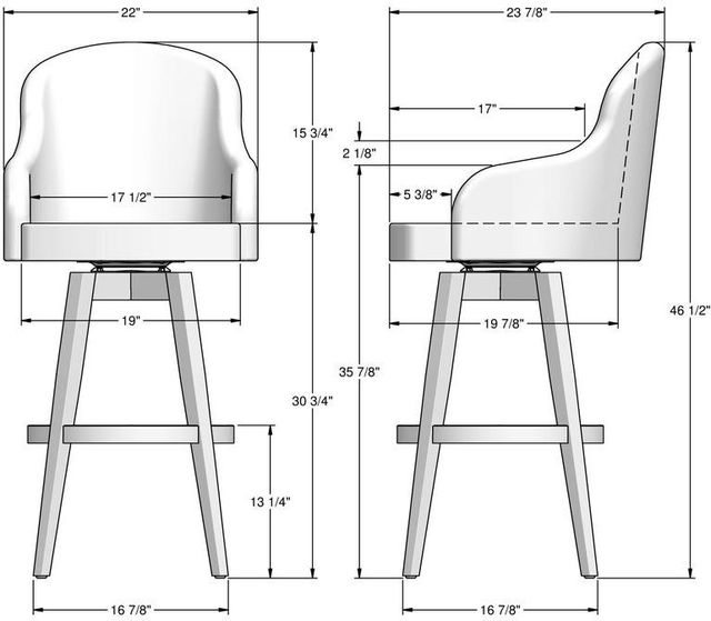 Amisco Customizable Collin Swivel Bar Stool-2