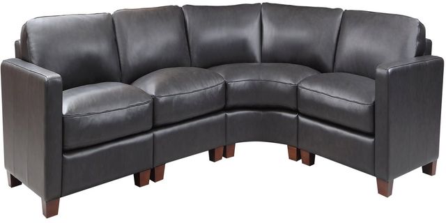 Leather Italia™ Brent 5-Piece Charcoal Sectional-2