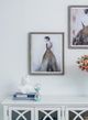 A & B Home Maryanne Gold/White Framed Wall Art-4