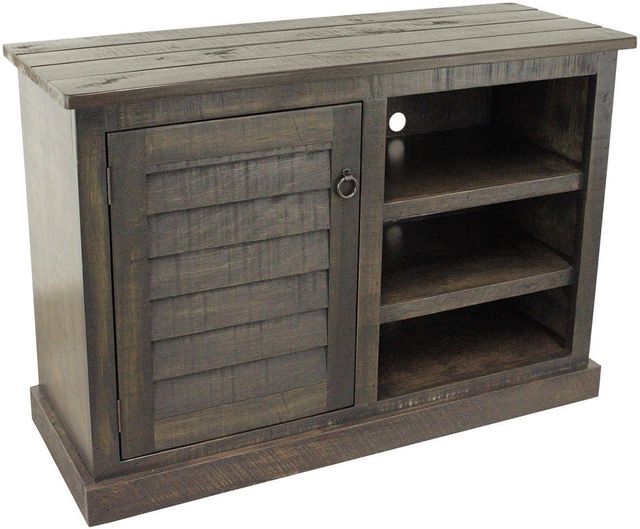 American Heartland Manufacturing Rustic Driftwood Quaint Shutter Door TV Stand-1