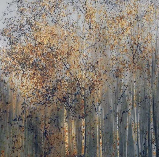 StyleCraft Birch Impression Beige/Brown/Dark Gray/Gold Wall Art-1