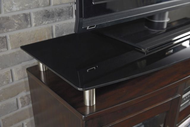 Signature Design by Ashley® Chanceen Dark Brown 60" TV Stand with Electric Fireplace-1