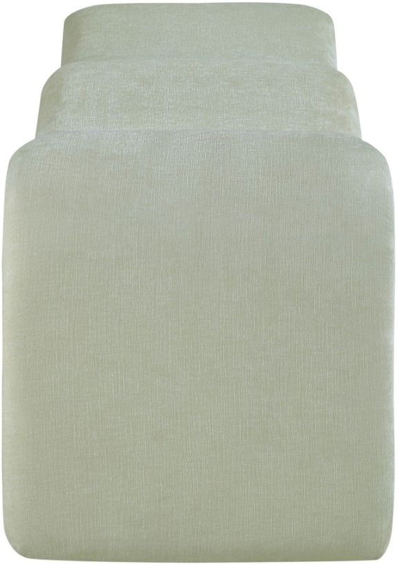 Meridian Furniture Willow Mint Chenille Bench-2