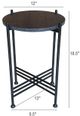 A & B Home Argus Black Marble Top Side Table with Metallic Frame-4