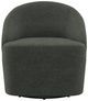 Coaster®  Leon Black/Hunter Green Swivel Chair -1
