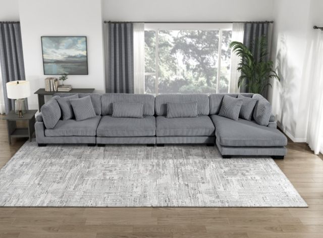 Homelegance® Traverse 4-Piece Gray Modular Sectional with Reversible Chaise-1