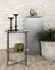 Coaster® Axel Natural Accent Table with Gunmetal Base-1