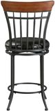 Homelegance® Ira Black/Dark Brown Counter Swivel Chair-4