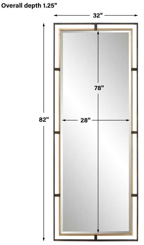 Uttermost® Carrizo Bronze/Gold Tall Mirror-1