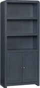 aspenhome® Taylor Malta Blue 74" Bookcase with 2 Doors-0