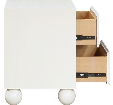 Meridian Furniture Kent Cream Nightstand-2
