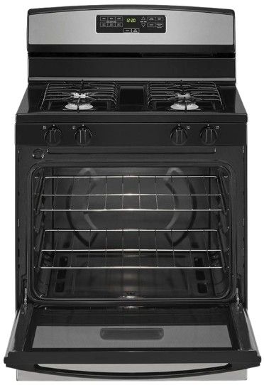 Amana® 30" Stainless Steel Freestanding Gas Range with Bake Assist Temps-1