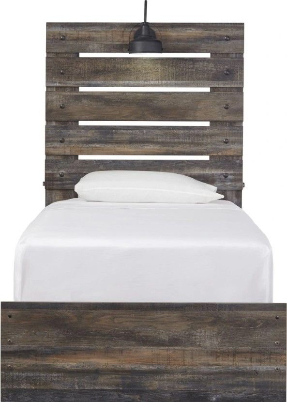 Signature Design by Ashley® Drystan Brown Youth Twin 2-Drawer Storage Panel Bed-2