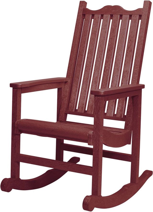 C.R. Plastic Generation Line Burgundy Porch Rocker-1