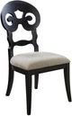 Riverside Furniture Mix-N-Match Rubbed Black Scroll Back Upholstered Dining Side Chair-0