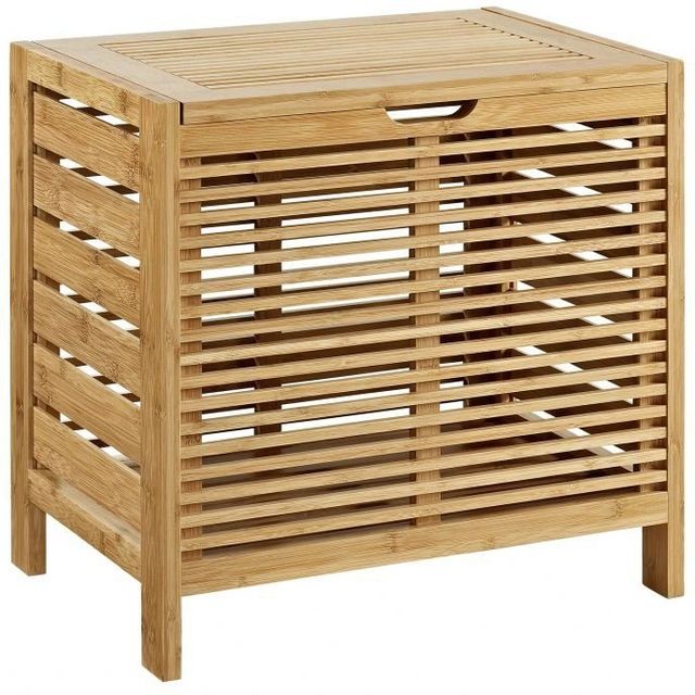 Linon Bracken Bamboo Hamper-0