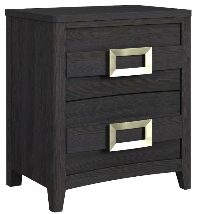 Elements International Tobias Black Nightstand-0