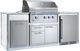 XO Pro-Grade Luxury Designer 99" White Outdoor Kitchen Island -0