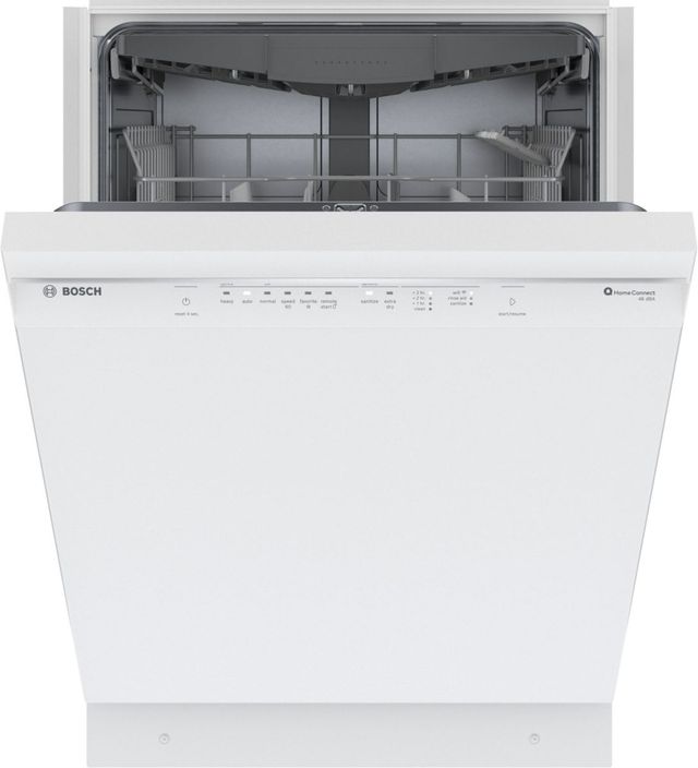 Bosch® 300 Series 24" White Front Control Built In Dishwasher-1