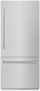 ZLINE 36” 19.8 Cu. Ft. Satin Stainless Steel Built-In Bottom Freezer Refrigerator with Graphite Gray Interior-0