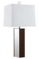 Coaster® Elena Brown/White 30" Square Tapered Mirrored Table Lamp -0
