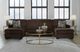 Signature Design by Ashley® Kimlee 3-Piece Chocolate U-Shape Sectional and Double Chaise-2