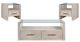 Steve Silver Co. Garland 3-Piece Glass Top Occasional Table with Washed Parchment Base Set-0