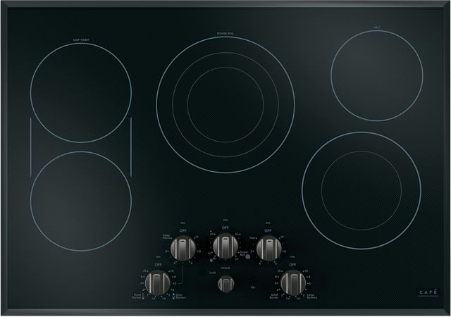 Café™ Brushed Black Electric Cooktop Knob Kit-2